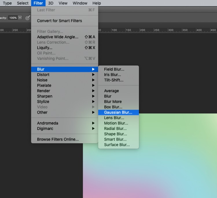 Create a Holographic Foil Effect in Adobe Photoshop — Gaussian Blur