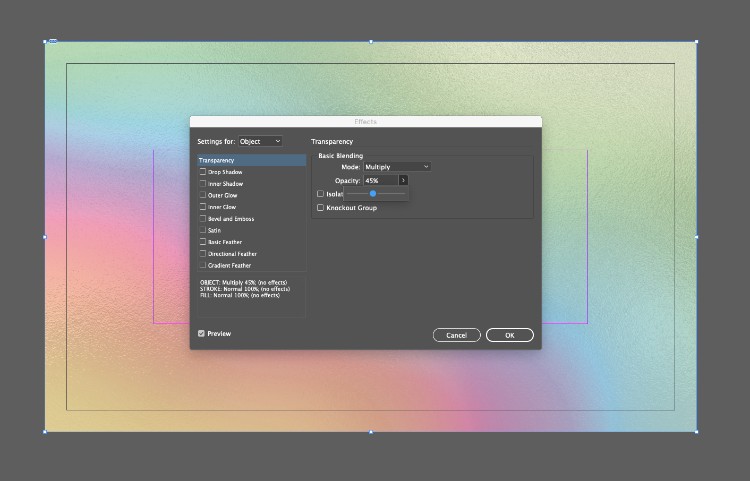 Create a Holographic Foil Effect in Adobe Photoshop — Opacity