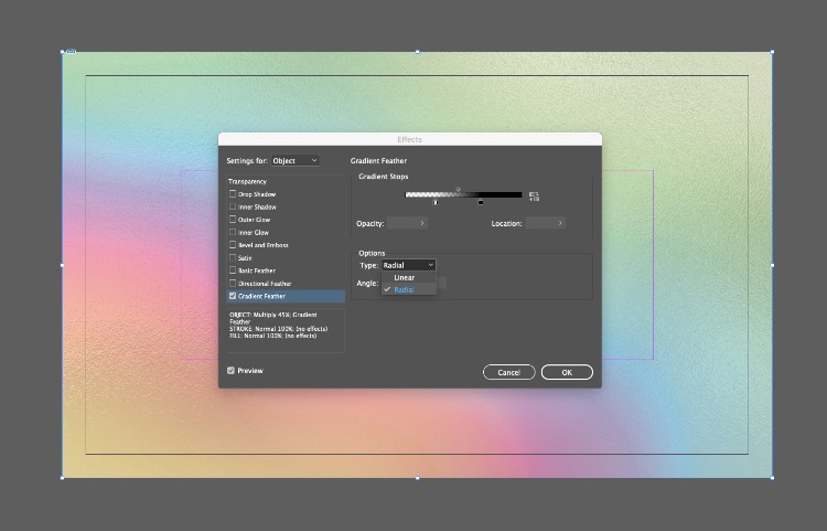 Create a Holographic Foil Effect in Adobe Photoshop — Gradient Feather