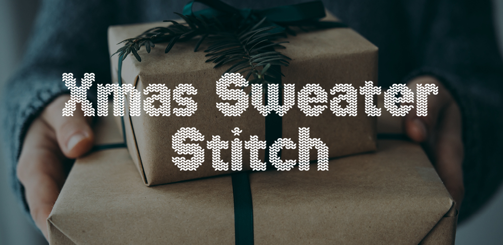 Free font for Christmas - Xmas Sweater Stitch font
