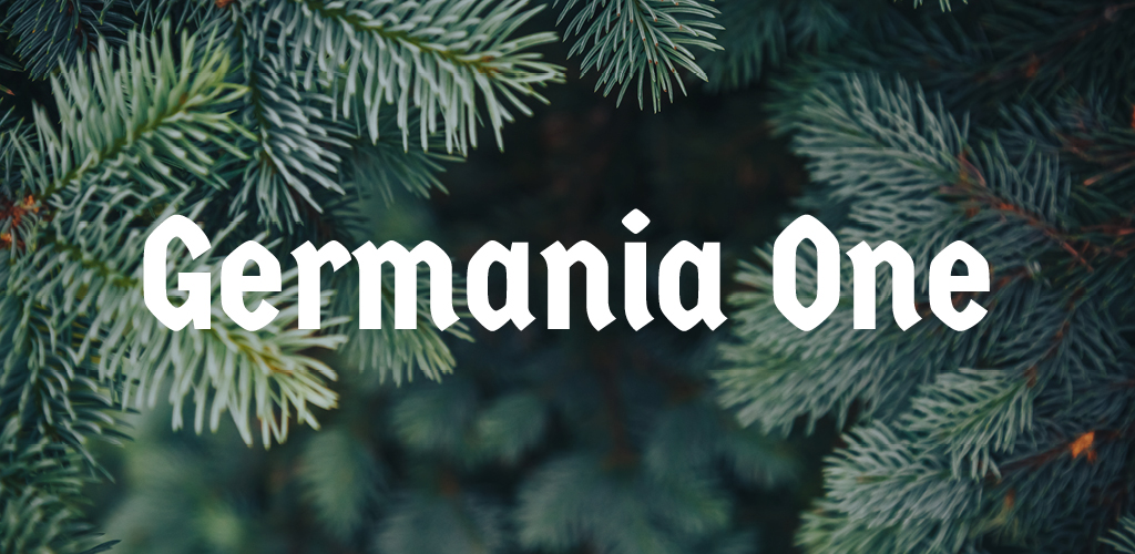 Free font for Christmas - Germania One font