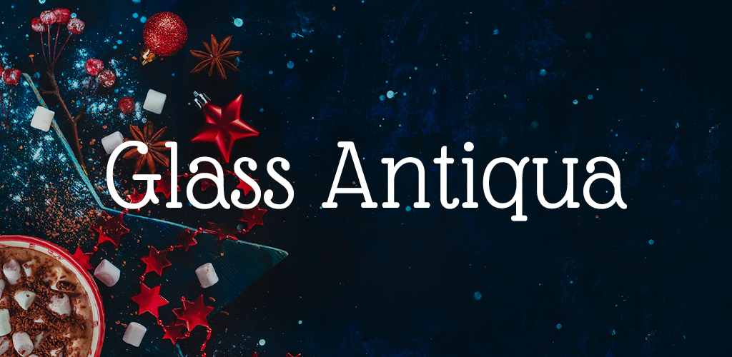 Free font for Christmas - Glass Antiqua font