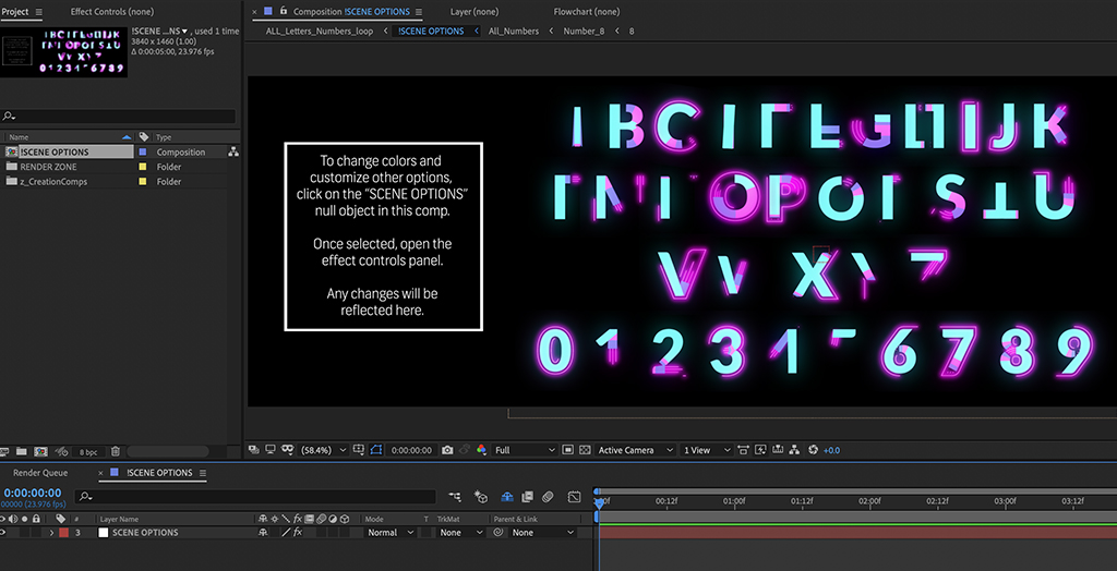 Neon Text Animationen 36 Motion Graphics Elemente Gratis