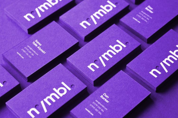 nymbl purple business cards