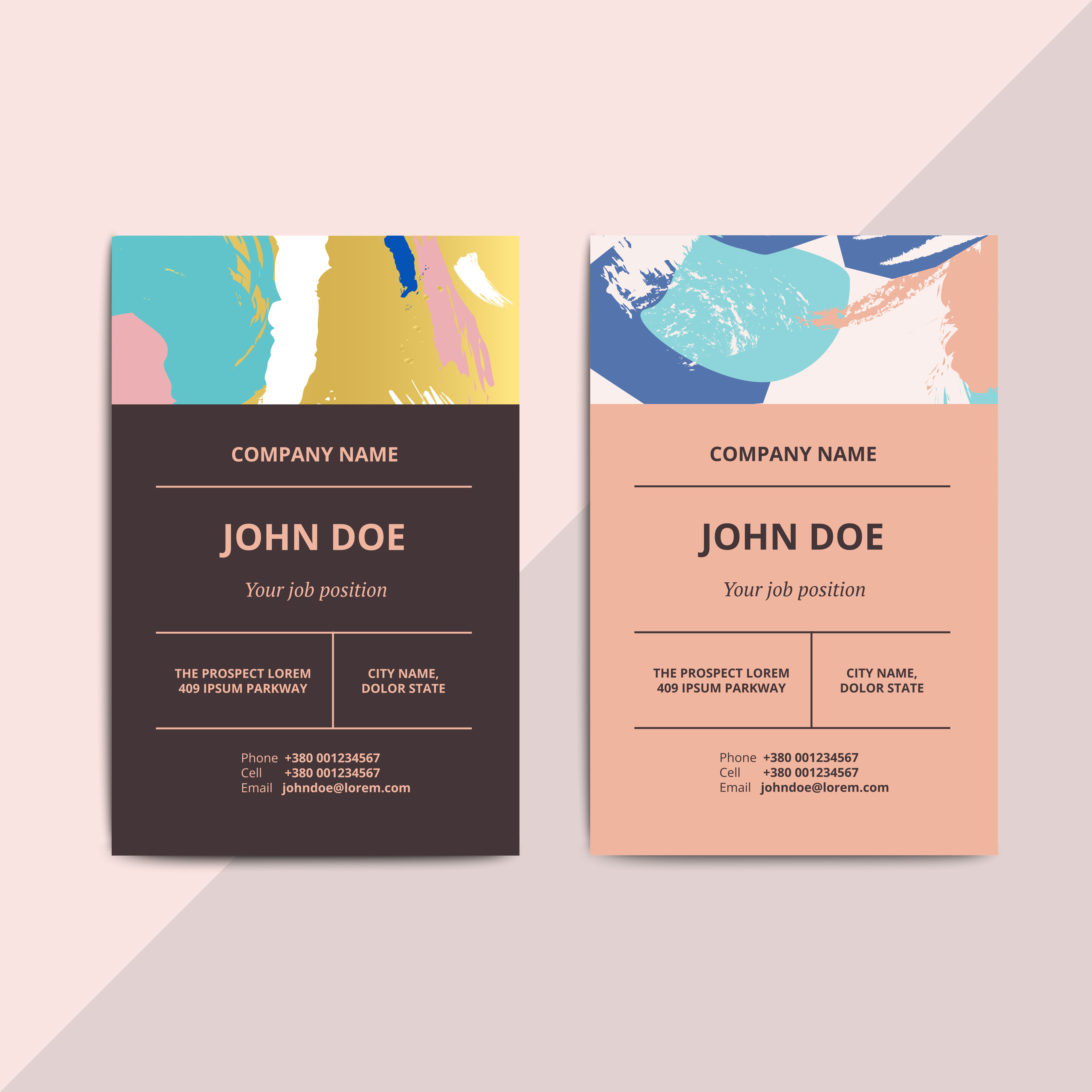 5 Considerations for Designing More Modern Business Cards – Layout modern business card example