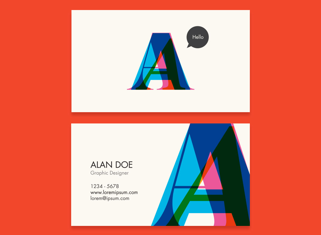 modern business card example
