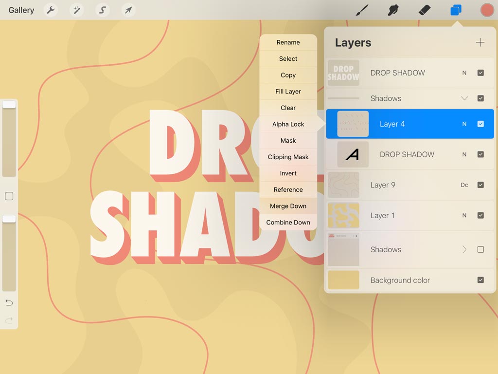 App Update: How to Use Text in Procreate — Merge Down