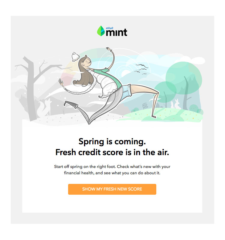 Mint re-engagement email