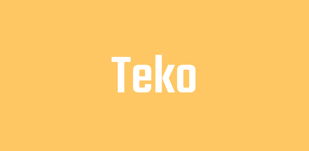 Teko font on orange background