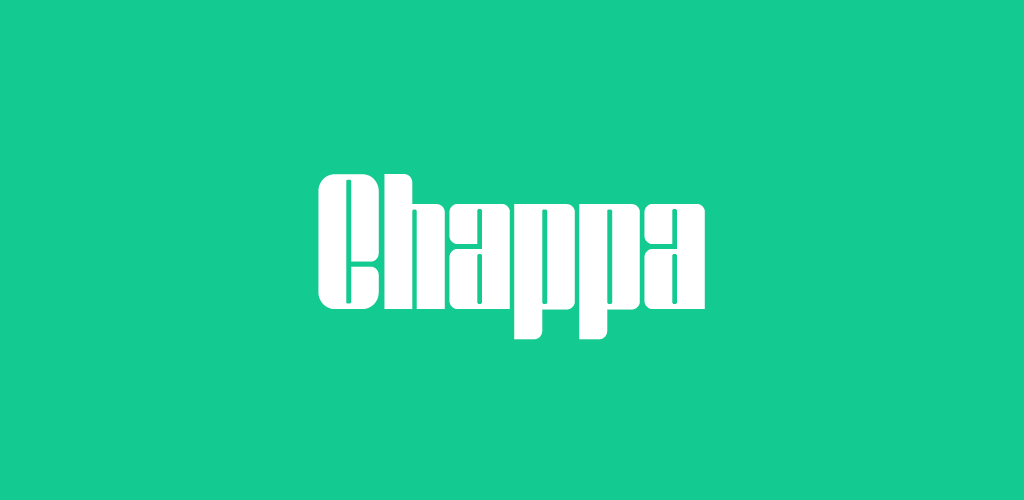 Chappa font on green background