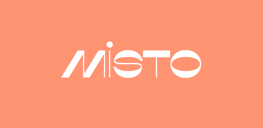 Misto font on orange background