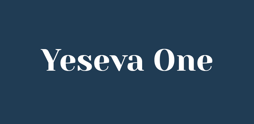 Yeseva One font on navy blue background