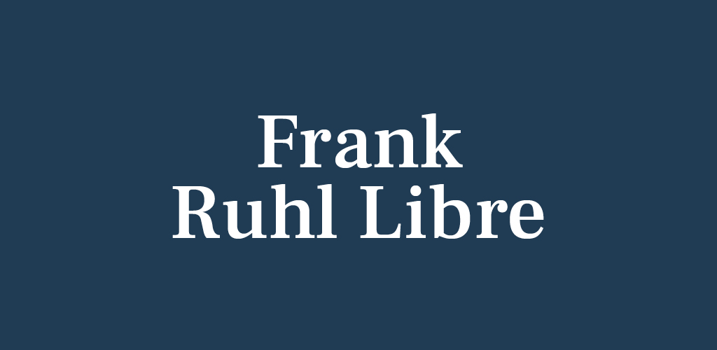 Free Holiday Font — Frank Ruhl Libre