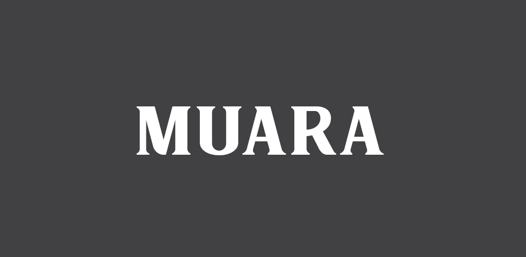 Muara font on charcoal gray background