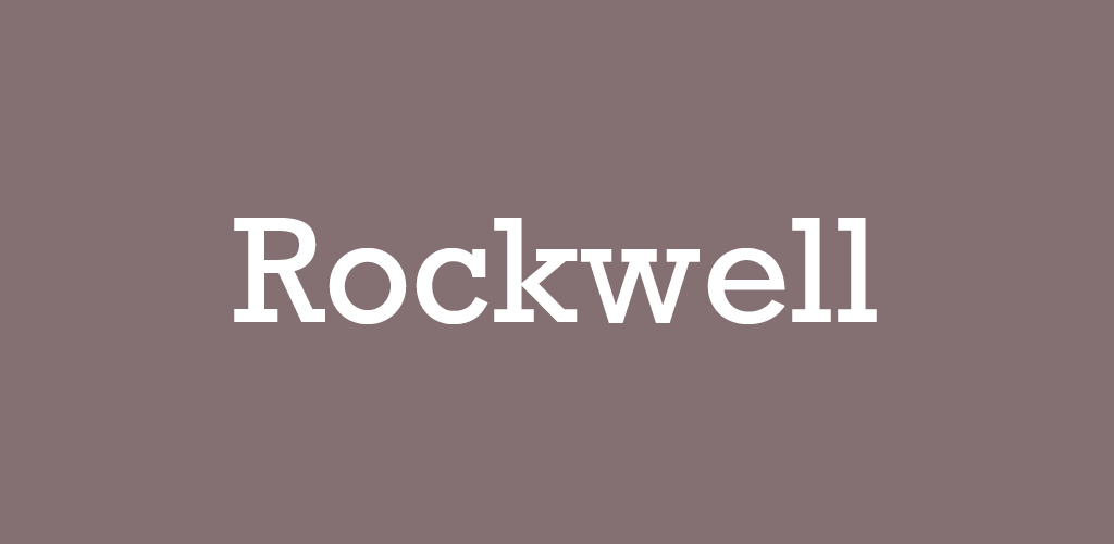 Free Modern Font — Rockwell