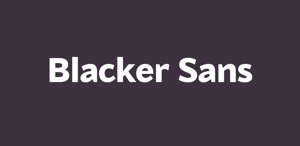 Free Modern Font — Blacker Sans