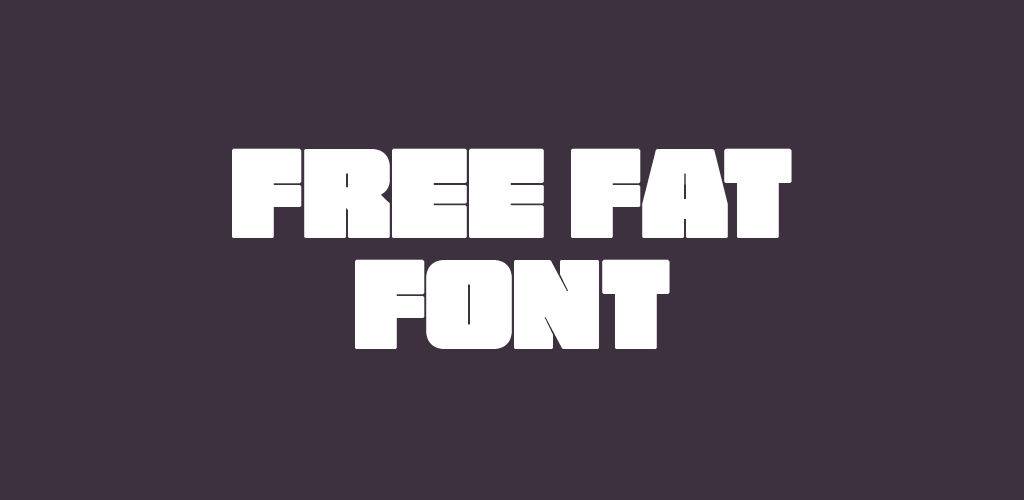 Free Fat Font on purple background