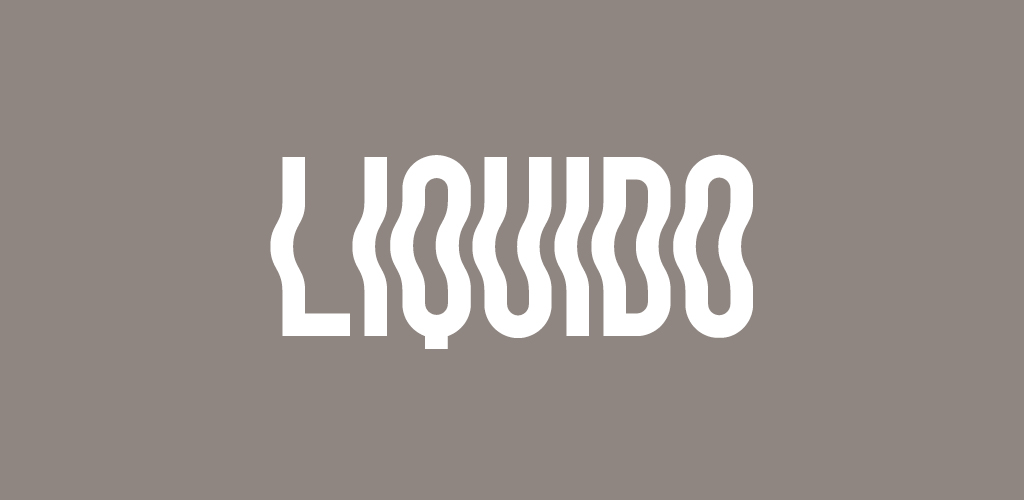 Liquido font on tan background