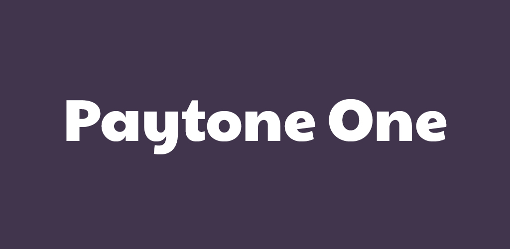 Paytone One font on purple background