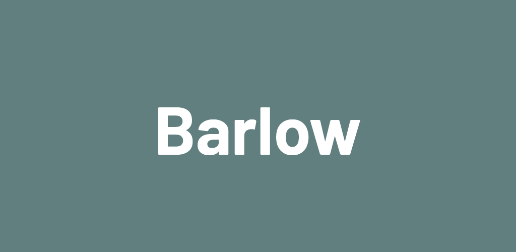 Barlow font on teal green background