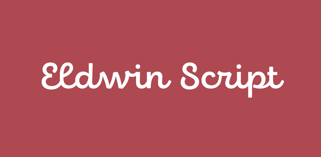 Free Script Font — Eldwin Script