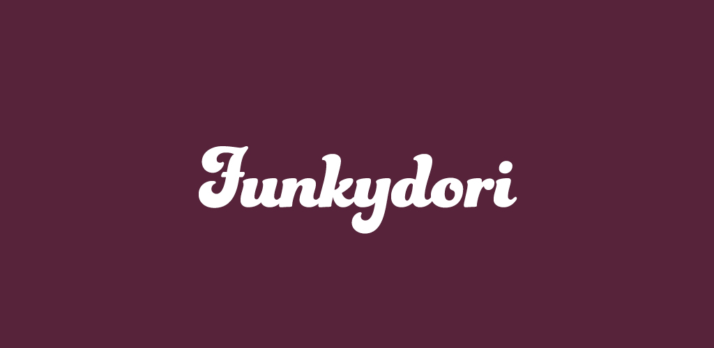 Funkydori font on purple background