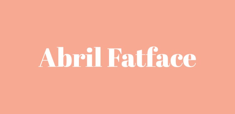 Free Serif Font — Abril Fatface