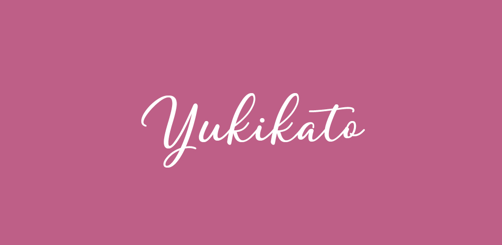 Yukikato font on hot pink background