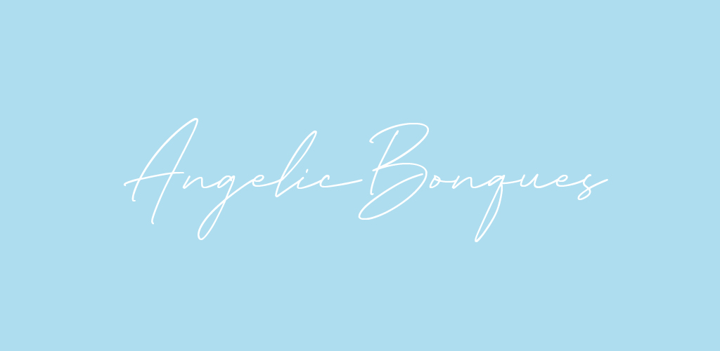 Angelic Bonques font on light blue background