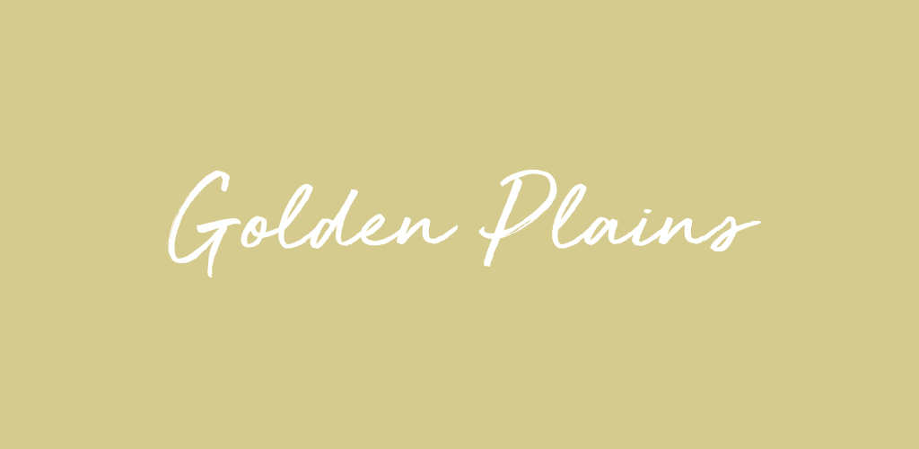 Golden Plains on gold background