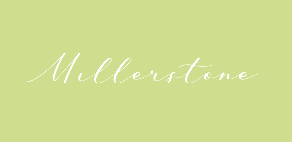 Millerstone font on lime green background