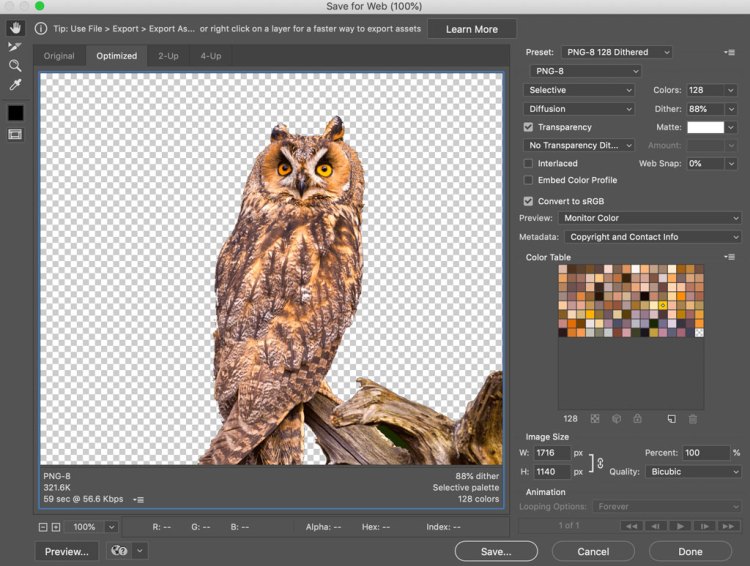 How to save file as PNG in Photoshop