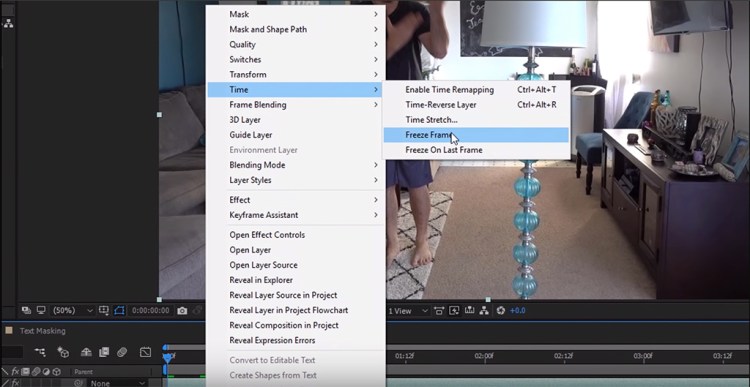 Freeze frame in After Effects