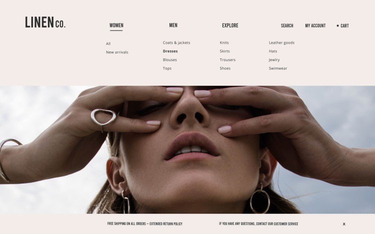 How to Design an E-commerce Website in 6 Easy Steps — Drop-Down or Pop-Out Menus