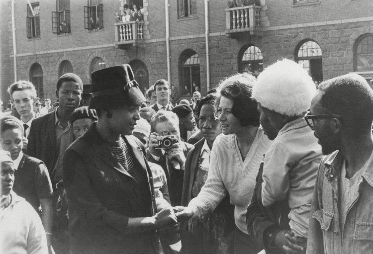 Winnie Mandela Leaving Court in Pretoria, South Africa