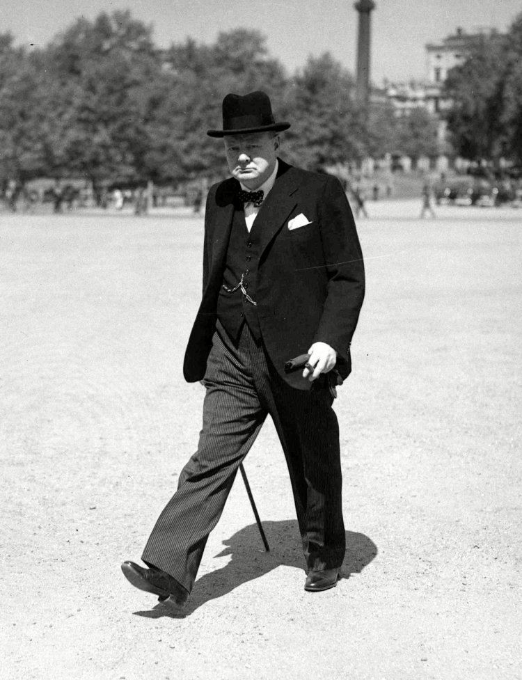 British Prime Minister Winston Churchill in London