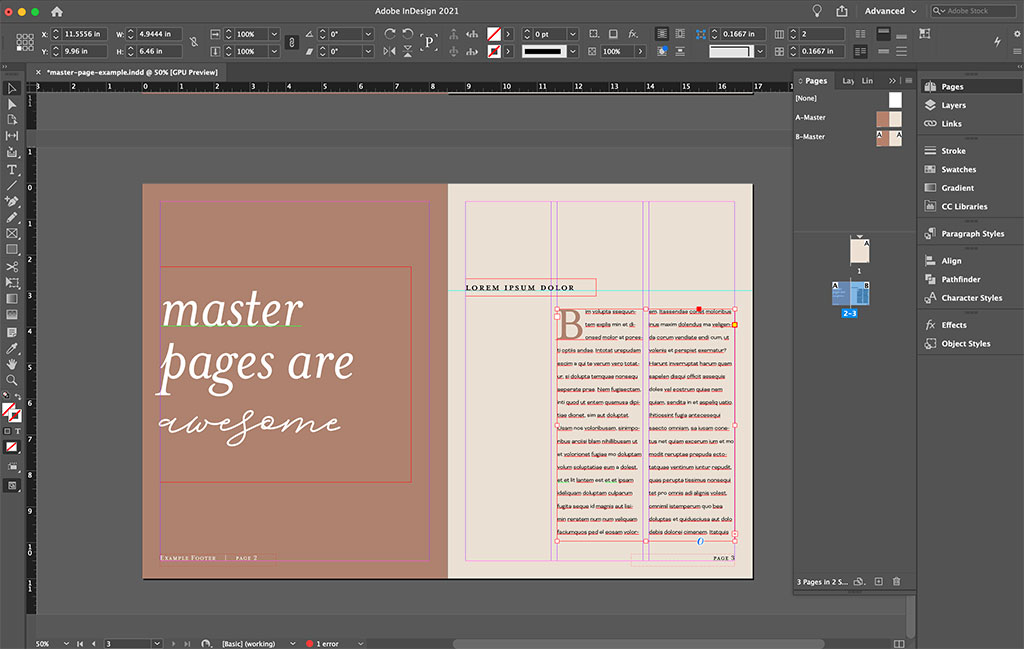 Become A Master Of Adobe InDesign Master Pages